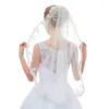 Bridal Veils White Ivory One Layer Fingertip Veil Lace Edge Wedding With Comb Vail Velos De Novia