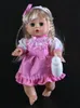 Dockor 32 cm blinkande matning Dricksvatten kissa och S Girl Doll Talking Born Model Soft Reborn Baby Gift 231124