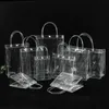 Gift Wrap 1020pcslot Transparent Soft PVC Gift Tote Packaging Bags with Hand Loop Clear Plastic Handbag Cosmetic Bag 231124