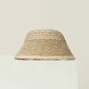 Casquettes s nouvelle mode couleur naturelle femmes été fibre végétale haut vide respirant soleil paille pliable UV chapeau de plage en gros P230424
