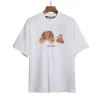 Angel T-Shirts Palm Modaya Dealated Teddy Bear Baskı T-shirt gevşek Erkek ve Kadın Giyim Mektubu Kısa Kol Ifum