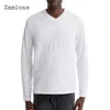 T-shirty męskie T-shirt z długimi rękawami Podstawowy top seksowne ubranie męskie Summer Casual Pullovers Męs