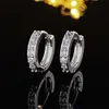 european joyeria 5A white cubic zirconia cz diamond hoop earrings 925 sterling silver earrings Jewelry fashion design charm earrings for girl gift party