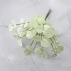 装飾的な花12ブランチフェイクホワイトグリーンの結婚式の装飾のためのメゾンホームルーム花瓶装飾デコ