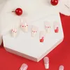 Unhas Falsas Imprensa de Natal em Prego Durável À Prova D 'Água Sem Desvanecimento Natural para Usar para Decoração de Dedo em Casa