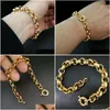 Lien de chaîne rempli d'or Belcher Bolt Ring Mens Femmes Bracelet solide Jewllery en longueur 18-24cm Drop Livraison Bijoux Bracelets Dh2dw