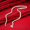 Strands Strings DOTEFFIL 925 Sterling Silver 16 18 20 24 22 24 26 30 Inch 3mm Snake Chain Necklace For Woman Man Wedding Engagement Jewelry 230424