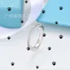 Rings Jewelry t Lock Diamond Inlaid Ring Women with 18k Rose Gold Plating White Copper Stylish Versatile Color Separation