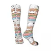 Chaussettes pour hommes et femmes, hiver sur mollet, ours et Panda Bubu Dudu, accessoires Kawaii, bas longs de Sport, idée cadeau