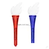 Party Decoration LED Glowing Torch Flash Fire Shape Wands Halloween Cosplay Medieval Luau tema Sporttävlingar Atmosphere Prop DH3PS