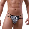 Sexy Bikini hommes sous-vêtements imprimer tongs G cordes Homme Jockstrap Homme maille slips Cuecas mâle U poche culotte Gay JJ