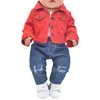 Doll Accessories Dolls clothes for 43cm Toys born doll and American Hole jeans Tshirt Girl's gift 230424