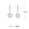 Boucles d'oreilles 2023 luxe étincelant Zircon pour les femmes incrusté boucle ronde oreille bijoux fête