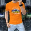 T-shirt a maniche corte da uomo alla moda con strass alla moda con stampa di lettere T-shirt da uomo causali in cotone mercerizzato Slim multi colore Top Abbigliamento M-4XL