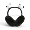 Ear Muffs Ear Muffs New Panda Earmuffs 2023 Autumn Innovative Cute Plush Soft for Girl Woman Christmas Present R231009 Drop Delivery F DHTQO