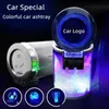 Bil Ashtrays bil specialbil Ashtray Cool med LED Light Car Air Conditioner Air Outlet Water Cup Holder Dual Purpose Car Accessories Q231125