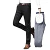 Men's Pants Winter Men Warm Casual Business Fashion Straight Fit Fleece Thicken Stretch Trousers Male Brand Black Khaki Navy Gray