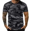 Men's T-Shirts Summer Fashion Camo T-shirt Men's Casual O-Neck Cotton Street Clothing T-shirt Men's Gym Short Sleeve T-shirt Top 230425