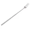 Dinnerware Sets Stainless Steel Extendable Fork Spoon Dinner Fruit Dessert Long Cutlery Forks BBQ Kitchen Accessories Tools