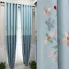 Perde Özel Küçük Taze Kore tarzı pastoral sıcak minimalist modern ana yatak odası tabana pencere karartma özelleştirme