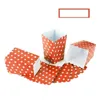 Set di stoviglie 24 pezzi Scatole di popcorn Contenitori Contenitori Scatole Sacchetti di carta Dot Design Snack Box per cinema Tavoli da dessert Matrimonio