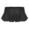 Skirts Women's Glossy Sexy Low Rise Ruffled Pleated Mini Skirt Solid Color Micro Miniskirt Lingerie Teddy Nightwear W0425