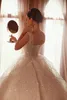 Beads Ball Gown Wedding Dresses Wide Straps Backless Bridal Gowns Vestido Novia Seuqins Bling Bling Bride Dress Custom Made