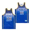 Película de baloncesto Fruytful Saynges Jersey Dennis Rodman 10 de David Film Hiphop High School University para fanáticos del deporte Vintage Team Blue Summer Summer