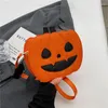 Вечерние сумки, оригинальный дизайн, забавная сумка на Хэллоуин с тыквой для девочек, креативная универсальная сумка через плечо в корейском стиле, женская сумка для телефона