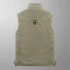 Herenvesten m-5xl heren mouwloze tanktop klassieke multi pocket mock nek vest casual regisseur verslaggever