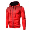 Men's Jackets Hooded Cardigan Sweatshirt Men Casual Sports Zipper Jacket Pocket Jogging Fitness Training Sportwear Tops Spring Autumn