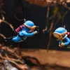 Yeni mavi yağ adam akvaryum dekorasyon reçinesi yüzer dalgıç balık tankı süsleri bitkiler dekor sevimli kamera oksijen karikatür karakter topu