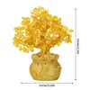 Smyckespåsar R2LE Natural Crystal Bonsai Money Tree Lucky Chinese Feng Shui Fortune Desktop Wealth Ornament Home Office