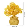 Sacchetti per gioielli R2LE Bonsai di cristallo naturale Albero dei soldi Fortuna cinese Feng Shui Fortuna Desktop Ricchezza Ornamento Home Office