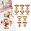 Vases 10pcs Baking Lacquer DIY Flower Trumpet Vase Tabletop Wedding Party Centerpiece Decor Gold 230425