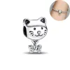 925 charm beads accessories fit pandora charms jewelry Kitten Puppy Tortoise Animal Bead