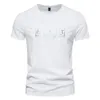 メンズTシャツ高品質の夏のメンズアイアンダイヤモンドカラー印刷カジュアルショートスリーブファッショナブルT-シャツ230425