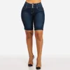 Shorts femininos de moda sexy mulheres damas jeans magros de cintura alta jeans bodycon slim comprimento de joelho curto 230424