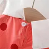 Abiti da ragazza Cartoon Baby senza maniche Red Pois Toddler Abbigliamento per bambini Cute Summer Loose Kids Costume da 0 a 3 anni