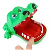 Party Masks Creative Big Size Crocodile Mouth Dentist Bite Finger Game Funny Gags With Light Sound Toy For Kids Family Play Fun Drop Dhaxe