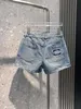 Damen-Shorts, Designer-Jeansshorts im 23-SS-Design, Damenbekleidung, Damen-Jeans mit weitem Bein, Vintage-Stil, Stickerei, hochwertige Damenbekleidung CLJM EWCD