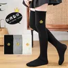 Calcetines para niños Estudiante Bebé Niños Malla sobre la rodilla Calcetines altos Bordado de dibujos animados Medias largas Verano Algodón Princesa fina Calcetines para niñas R231125