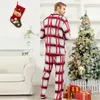 Tenues assorties pour la famille Ensembles de pyjamas assortis pour la famille à carreaux de Noël Maman et moi Vêtements de pyjama de Noël Père Mère Fille Fils Tenues de nuit 231124