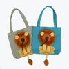 Trasportini per gatti Casse Case Lion Design Borsa per il trasporto di animali domestici Borsa per cani portatile traspirante Borse da viaggio per animali domestici Borsa da viaggio in uscita con Saf Dhmvk