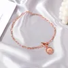 Collane con ciondolo Catena spessa Chiusura a levetta Oro Misto Cerchio collegato per le donne Collana girocollo minimalista Gioielli GiftPendant