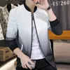メンズジャケット春秋のポリエステルメンズコートスタンドカラー長袖カーディガンポケットスリムプリントファッションカジュアル