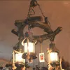 Lâmpadas pendentes americanas luzes antigas personalidade criativa retro indústria loft resina torrado café bar lâmpada chinesa