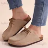 Tofflor SheValues ​​Fashion Retro Boston Cogs for Women Outdoor Slip-On Suede Potato Shoes Fotbädd Cork Cogs and Mules Evening Sandals T231125