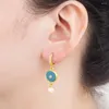 Ohrstecker Nidin Fashion 10 Stile Hochwertige natürliche Süßwasserperle Tropfen Eleganter Zirkonia vergoldet Schmuck Geschenke