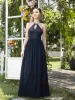 Designer Long Maxi Prom Dress Sleeveless Halter Neckline Chiffon Skirt With Lace Bodice Illusion V-Back Formal Evening Party Gowns Bridesmaid Dresses Cps1069